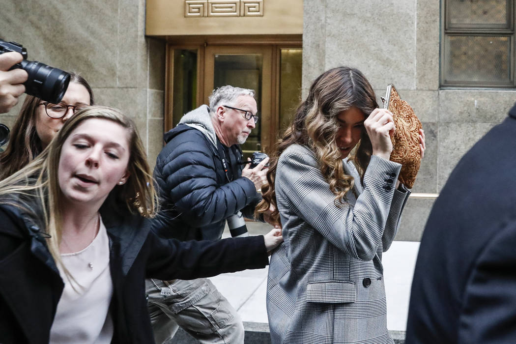 Lauren Marie Young departs a Manhattan courthouse after testifying in the rape trial of Harvey ...