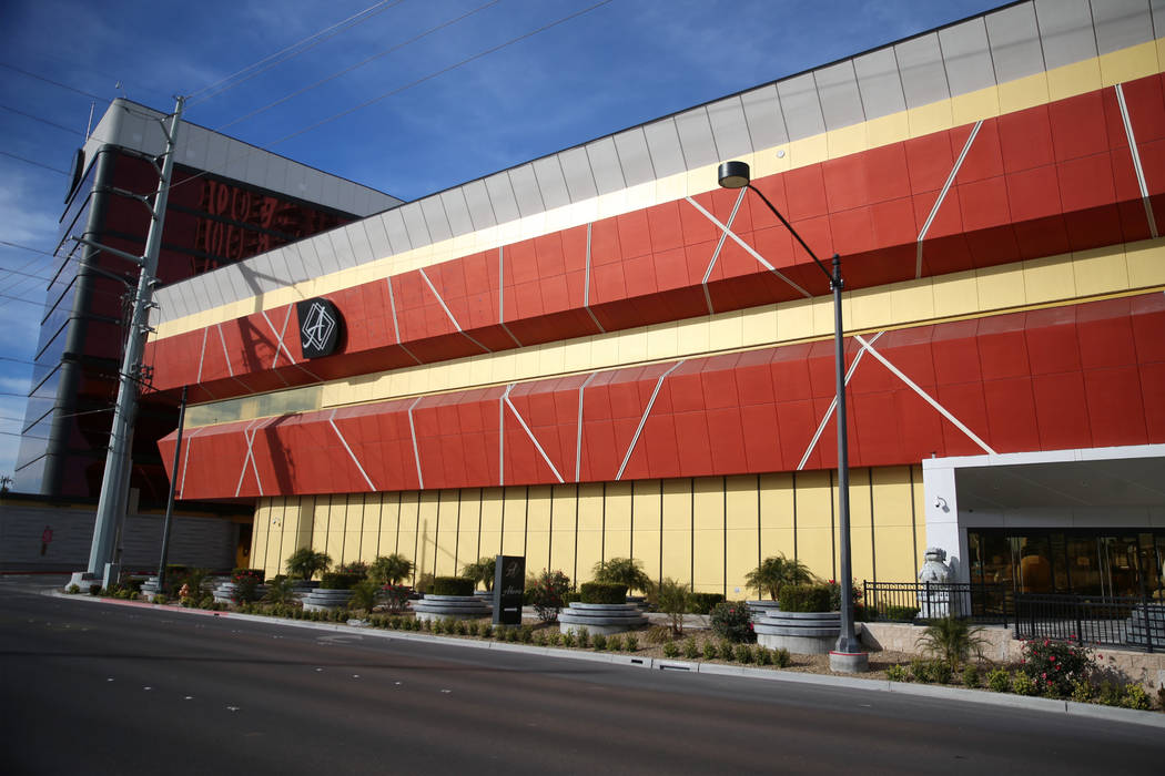 Signage for Ahern Hotel and Convention Center, formerly the Lucky Dragon, in Las Vegas, Wednesd ...