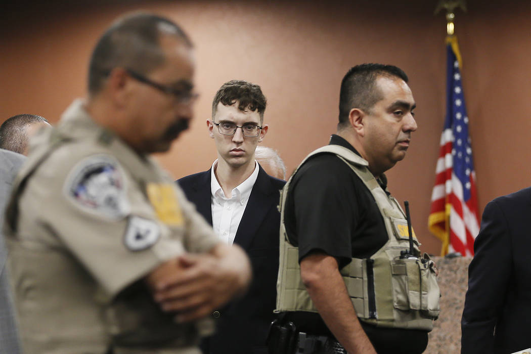 In the is Oct. 10, 2019, file photo, El Paso Walmart shooting suspect Patrick Crusius pleads no ...