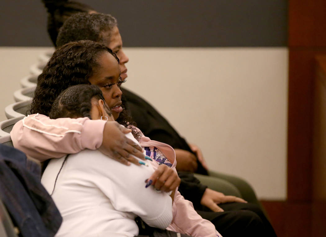 Loved ones of Ray Charles Brown listen to testimony during the penalty phase of his capital mur ...