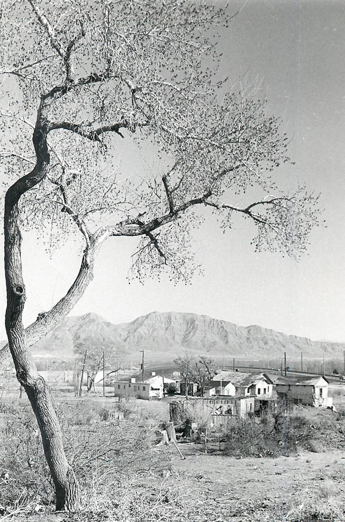The Keil Ranch settlement is viewed from a hill in April 1996. (Las Vegas Review-Journal file)