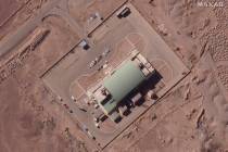 This Feb. 4, 2020 satellite image from Maxar Technologies, shows activity at the Imam Khomeini ...