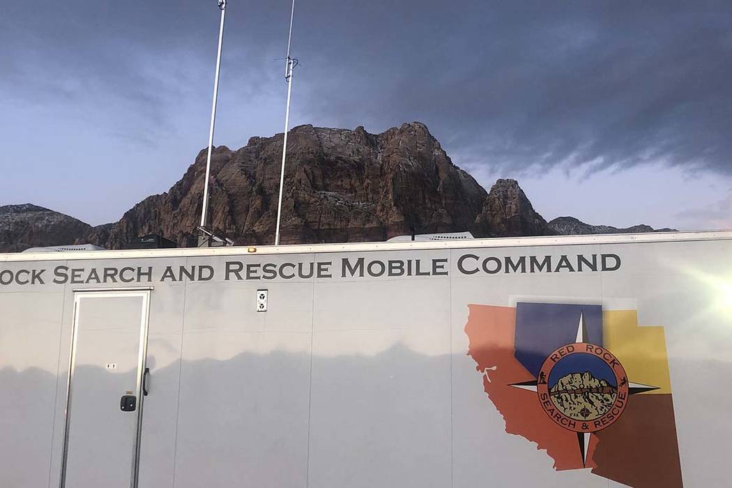 Red Rock Search & Rescue is involved in looking for a missing hiker at Red Rock Canyon Nati ...