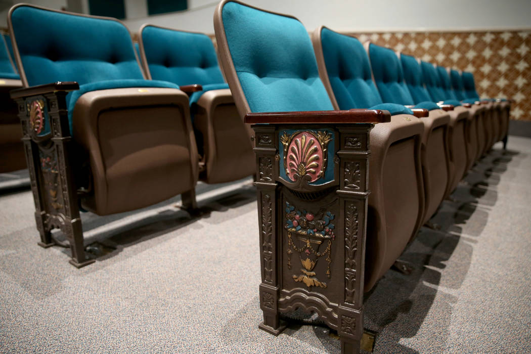 Seats at Las Vegas Academy's old "auditorium" after the Las Vegas High School Alumni ...