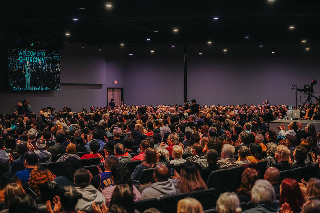 A dedication ceremony is held Jan. 26 for Church LV’s Green Valley campus on East Sunset Road ...