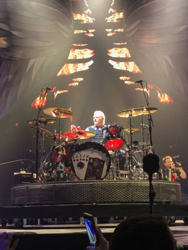 Aerosmith founding drummer Joey Kramer is shown in his return to Park Theater after a seven-mon ...