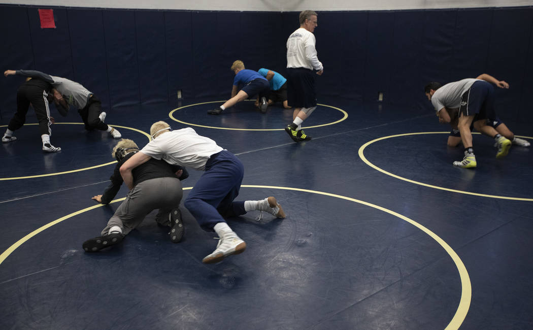 Shadow Ridge High School practices before the class 4A state championship the following day on ...