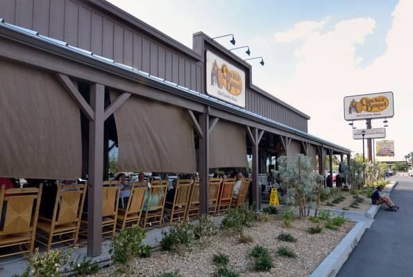 The exterior of Cracker Barrel is shown at 8350 Dean Martin Drive in Las Vegas on Friday, Aug. ...