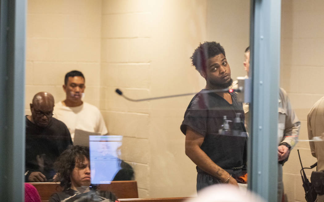 Christian Walker, 19, makes an initial appearance in the Las Vegas Justice Court at the Regiona ...
