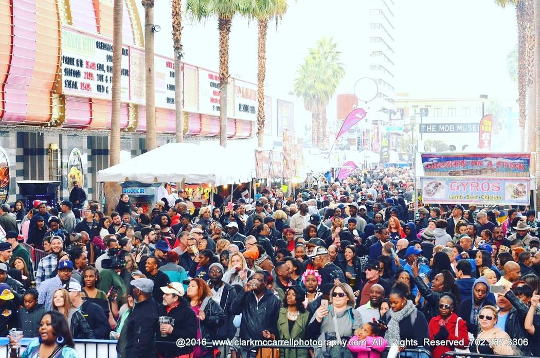 Crowds gather at a previous Taste & Sounds of Soul festival on the Fremont Street Experience. ( ...