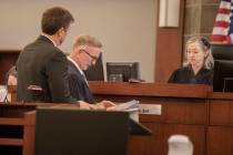 Attorney Daniel Robinson, left, and attorney Robert Eglet, who has represented several Oct. 1 v ...