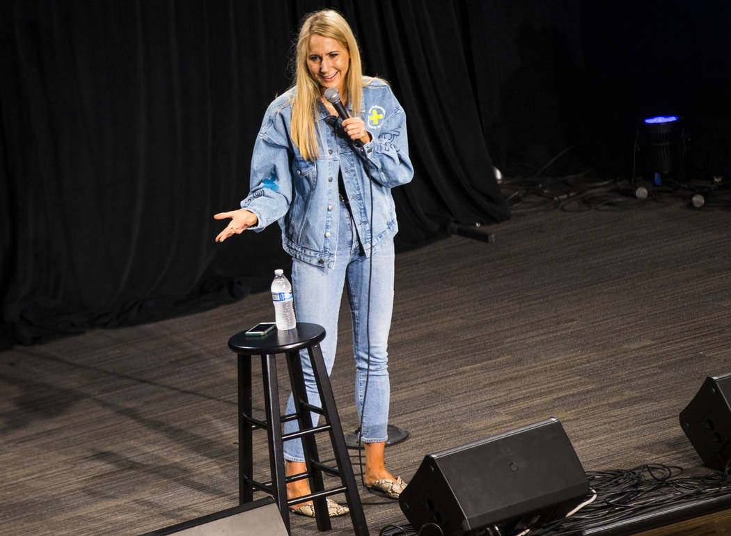Comedian Nikki Glaser performs during day 3 of the Life is Beautiful festival in downtown Las V ...