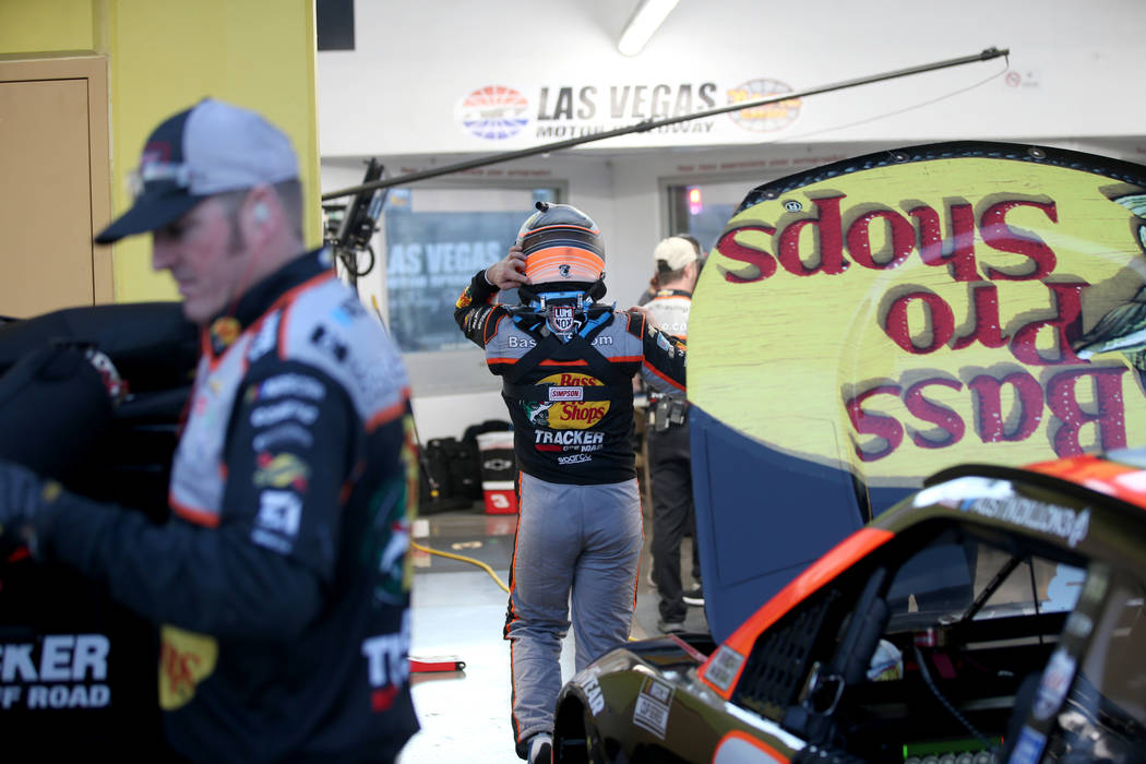 NASCAR Cup Series driver Austin Dillon (3) removes his safety gear after practice for SundayÕs ...