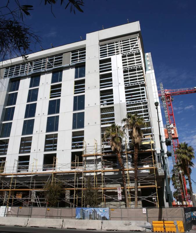 The Downtown Grand under construction at 206 N 3rd Street in downtown is seen on Tuesday, Feb. ...