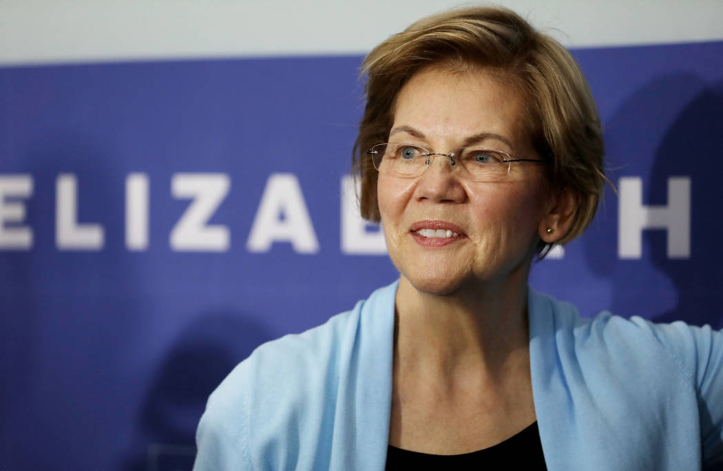 Sen. Elizabeth Warren is photographed after speaking ahead of a town hall at College of Souther ...