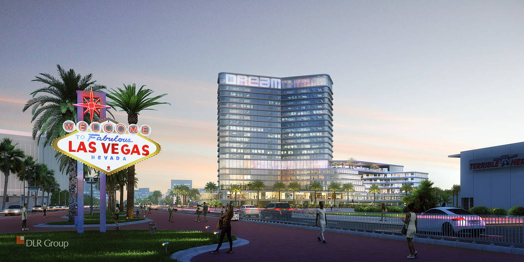 A rendering of Dream Las Vegas, a proposed luxury hotel-casino on the south edge of the Las Veg ...