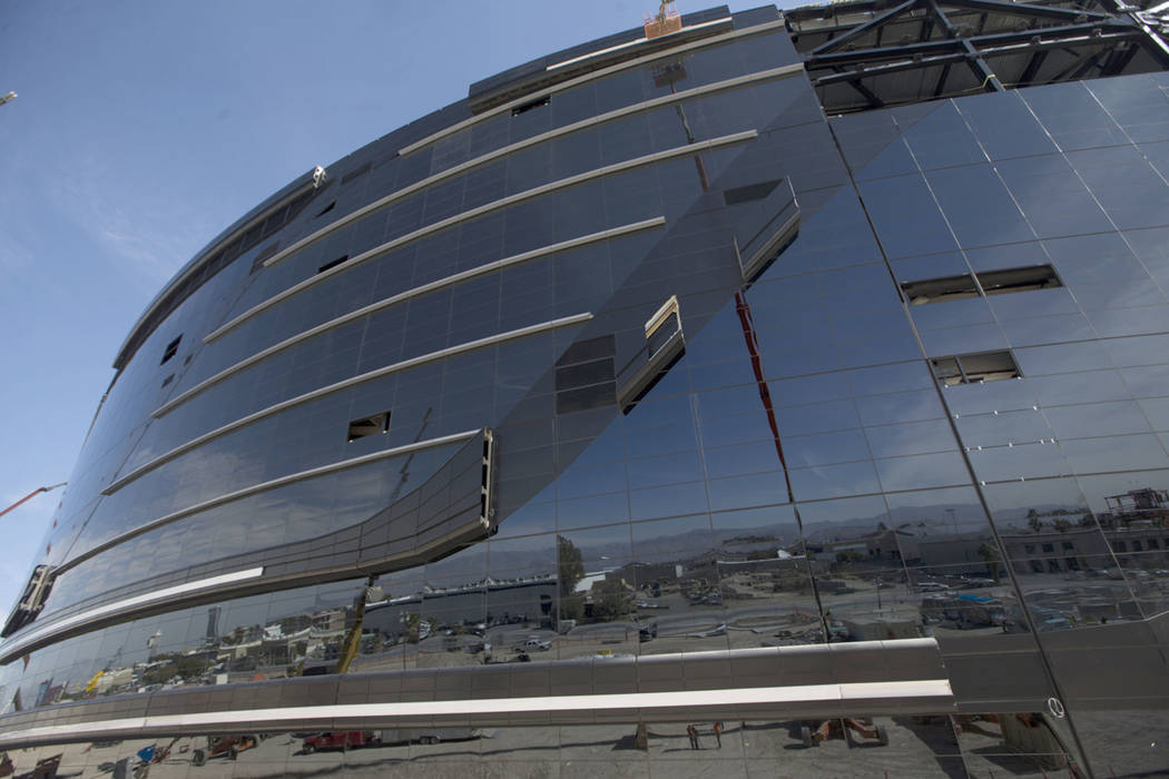 The Raiders Allegiant Stadium in Las Vegas, Tuesday, Feb. 18, 2020. (Erik Verduzco/Las Vegas Re ...