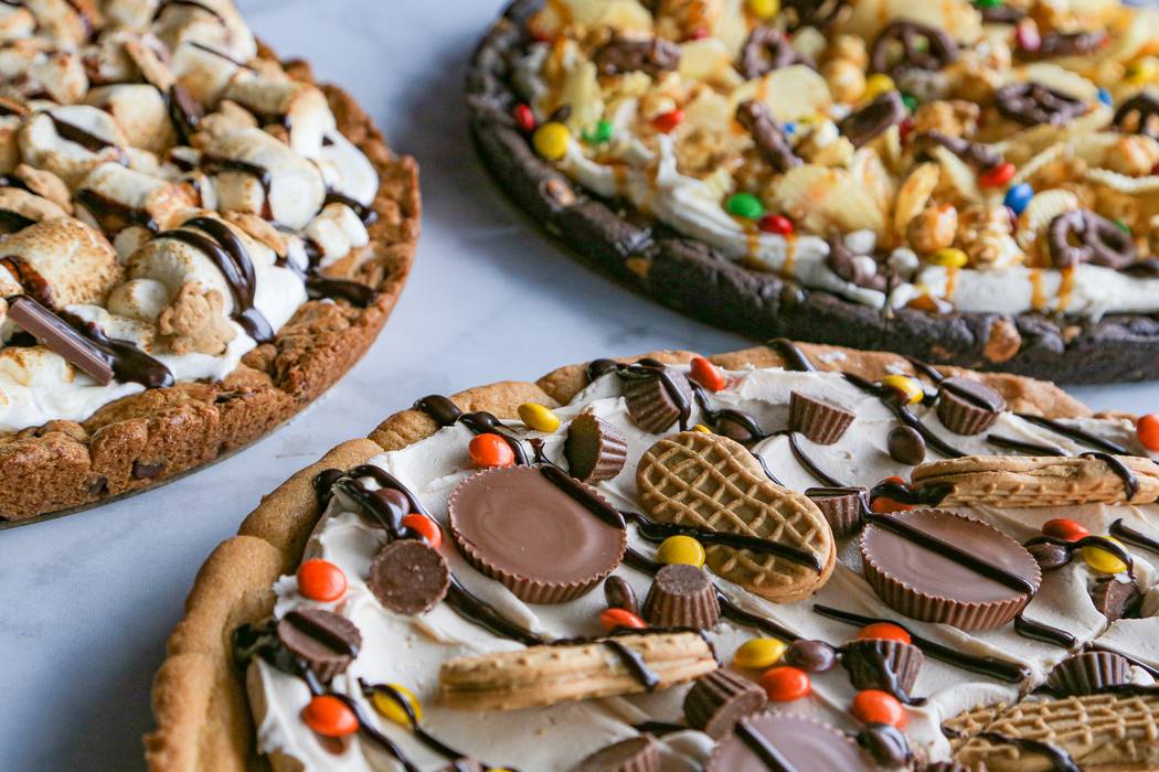 Assorted cookie pizzas at PizzaCake (PizzaCake)