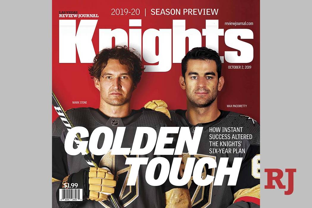 Review-Journal Golden Knights season preview magazine, Oct. 2, 2019.