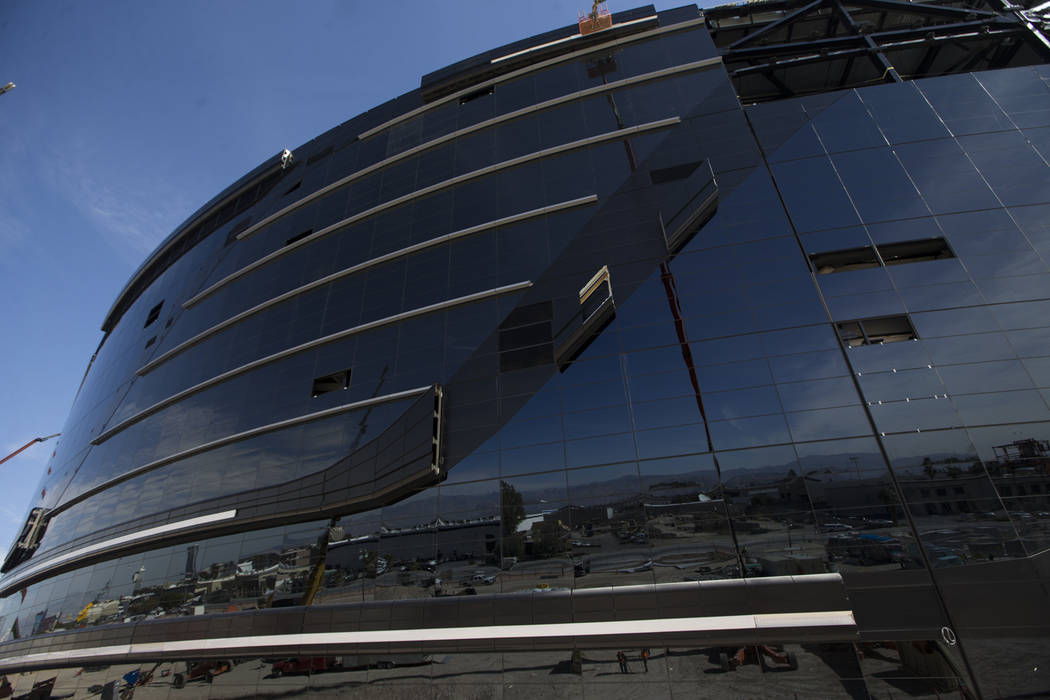 The Raiders Allegiant Stadium in Las Vegas, Tuesday, Feb. 18, 2020. (Erik Verduzco/Las Vegas Re ...