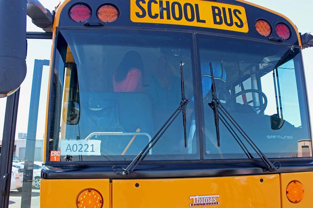 Clark County School Distict school bus (Review-Journal file photo)