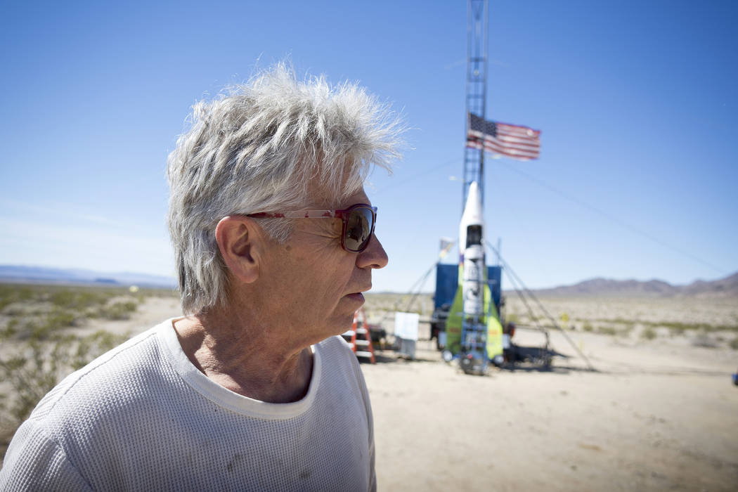 "Mad" Mike Hughes reacts after the decision to scrub another launch attempt of his rocket near ...
