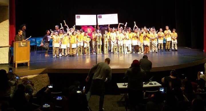 Third and fourth grade students at the final round of the Native Son Spelling Bee last year. (P ...
