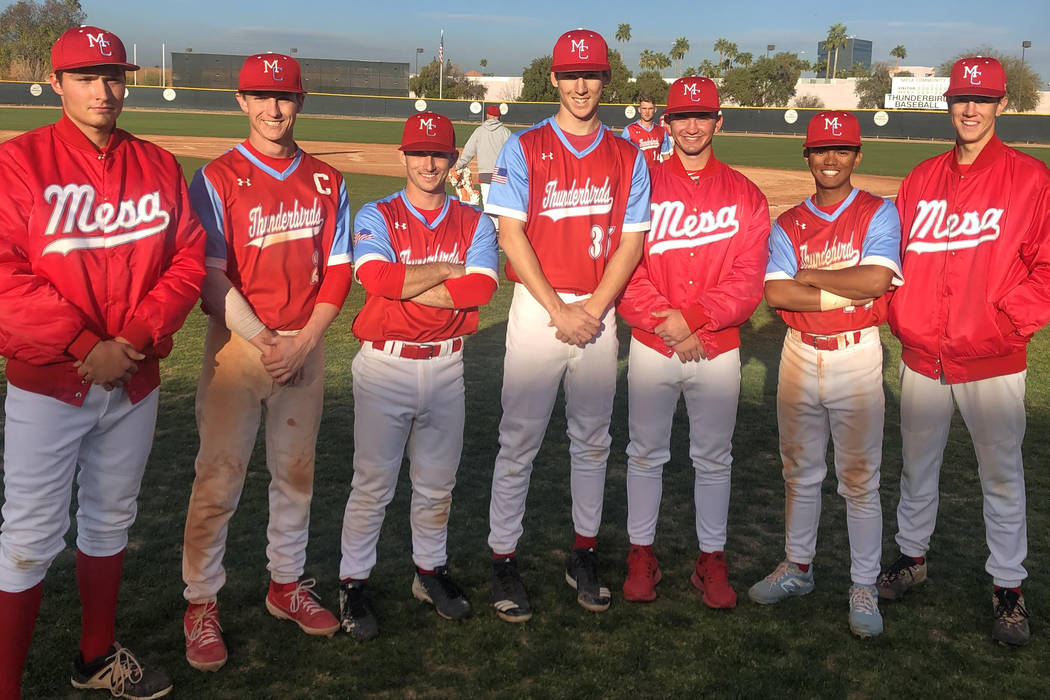 Seven Las Vegas-area players have helped Mesa Community College of Arizona to a No. 2 ranking i ...