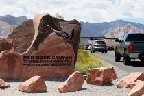The entrance to the Red Rock Canyon National Conservation Area in Las Vegas on May 12, 2019. (R ...
