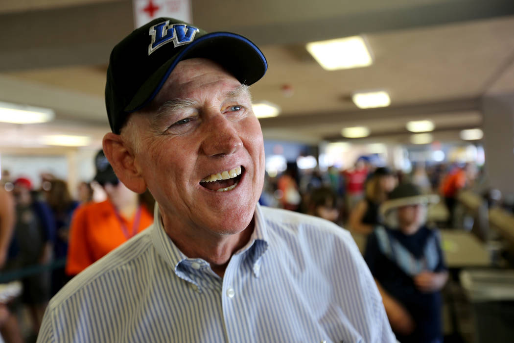 Clark County Commissioner Larry Brown before the Las Vegas 51s final game ever at Cashman Field ...