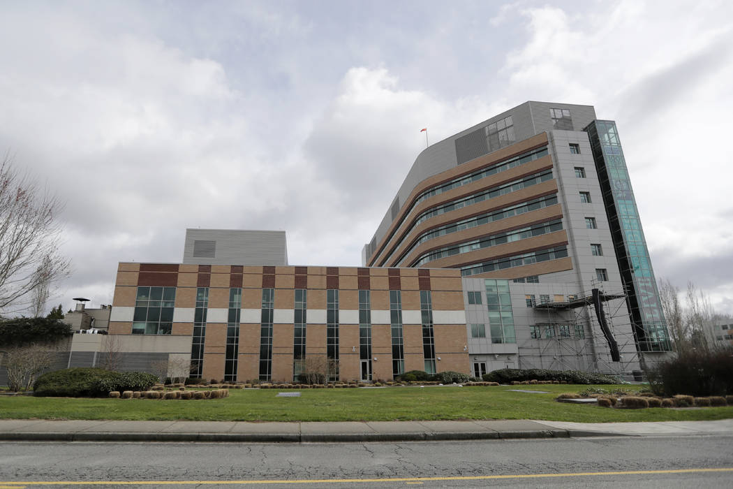 EvergreenHealth Medical Center is seen Saturday, Feb. 29, 2020, where a person died of COVID-19 ...