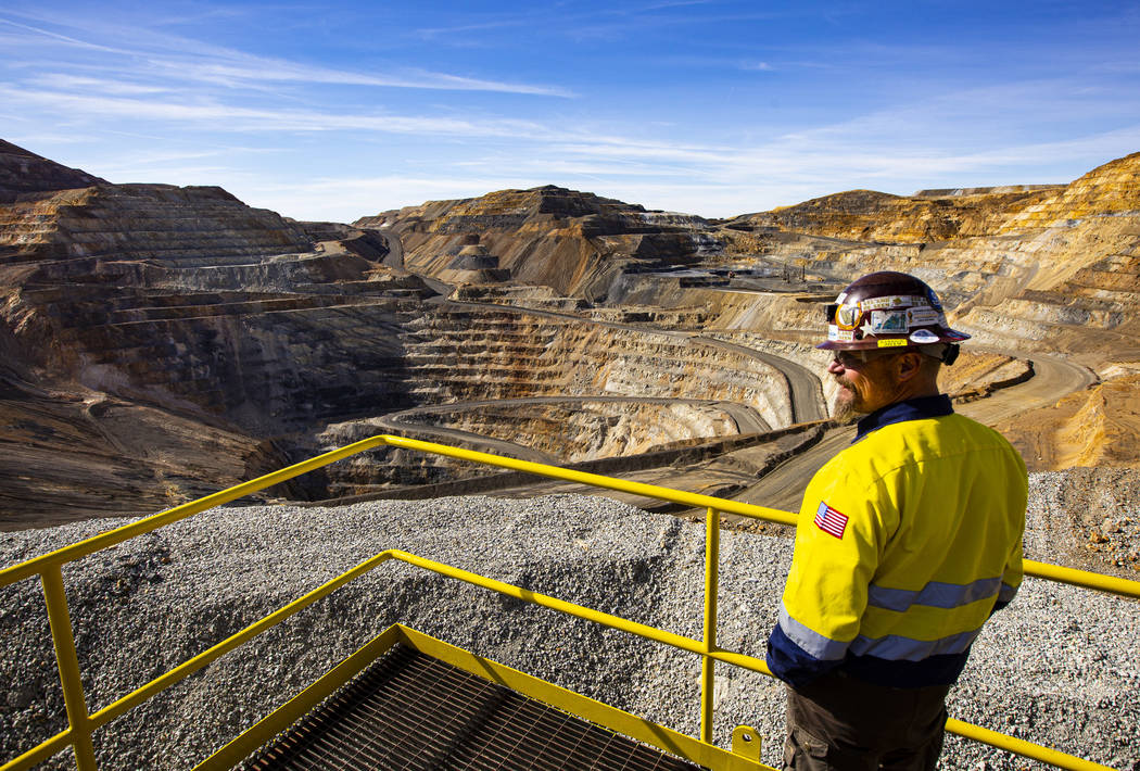 Paul Wilmot, general manager of surface operations for Nevada Gold Mines' Carlin operation, loo ...