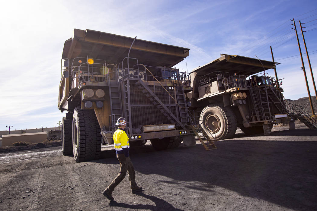 Paul Wilmot, general manager of surface operations for Nevada Gold Mines' Carlin operation, wal ...