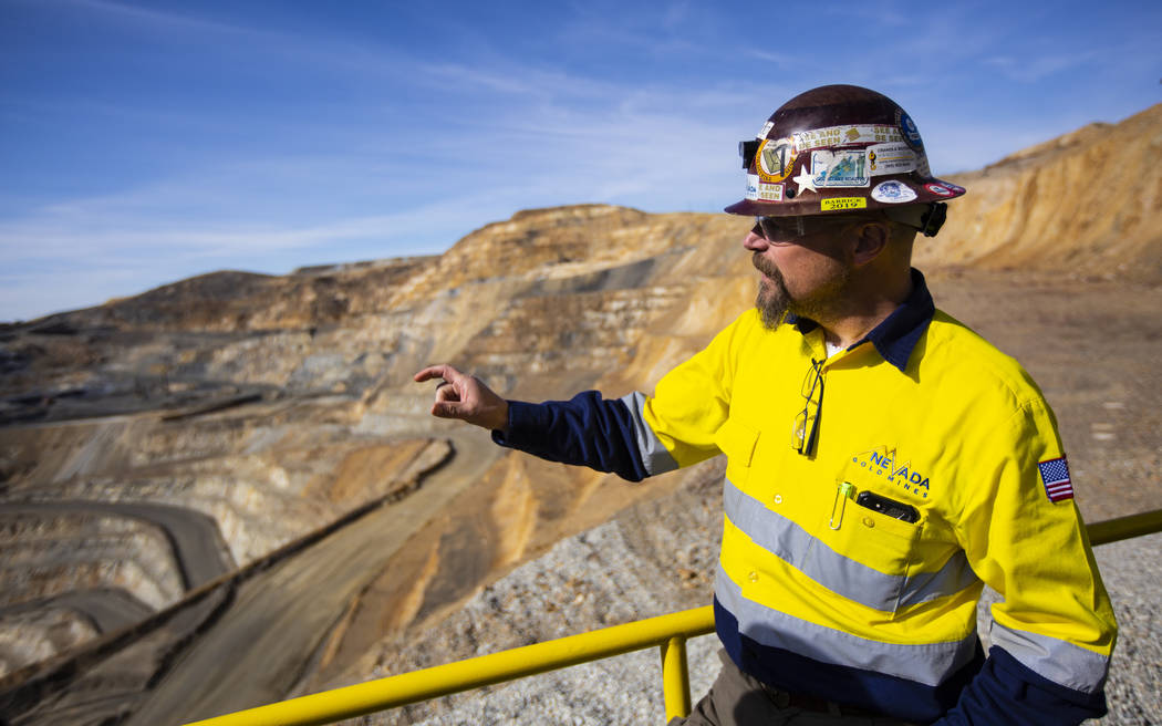 Paul Wilmot, general manager of surface operations for Nevada Gold Mines' Carlin operation, loo ...