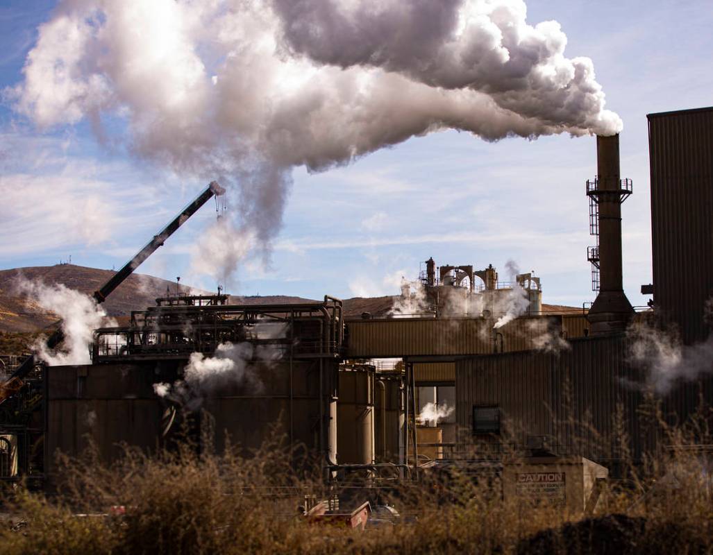 Steam is released from the advanced gas scrubbing system at the Goldstrike autoclave at Nevada ...