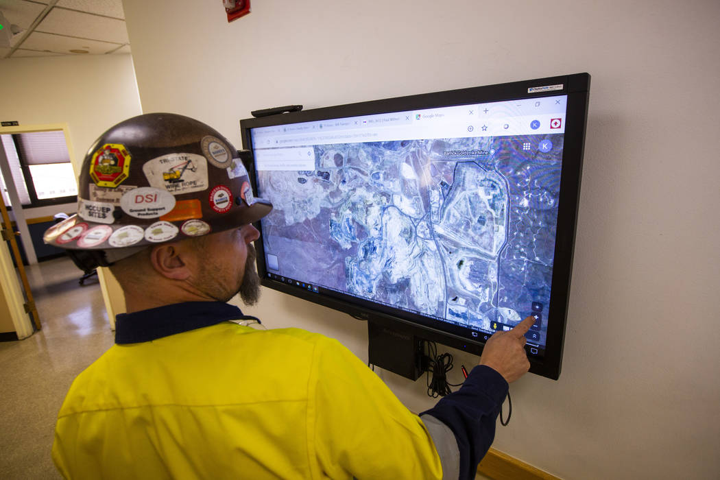 Paul Wilmot, general manager of surface operations for Nevada Gold Mines' Carlin operation, loo ...