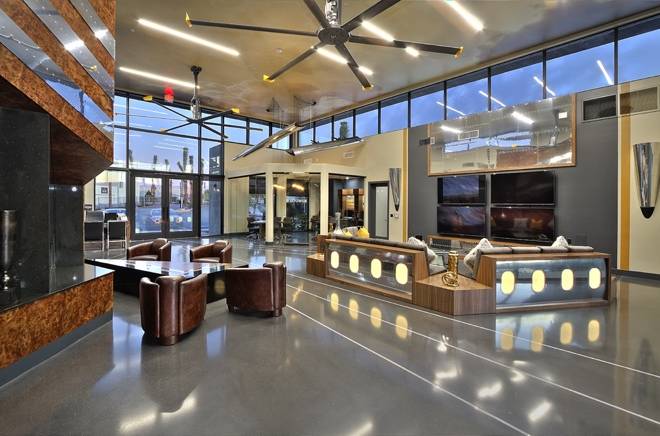 The Aviator apartment community is inspired by antique airplane designs, with a clubhouse that ...