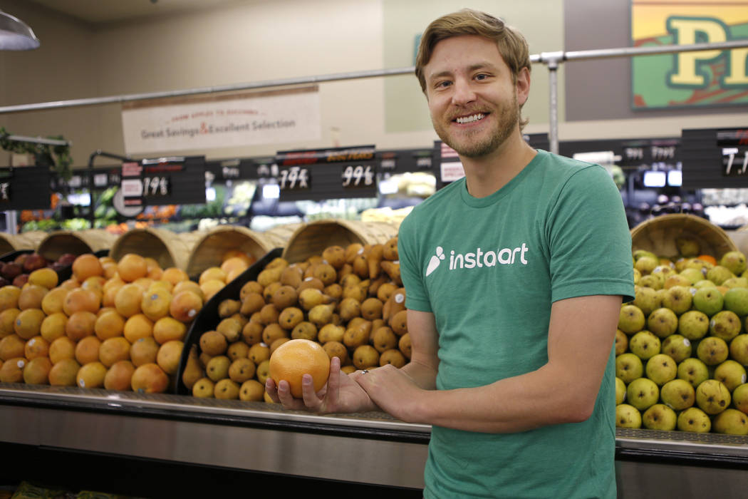 Instacart's Operations Manager David Holyoak at the Smart and Final grocery store located at 19 ...