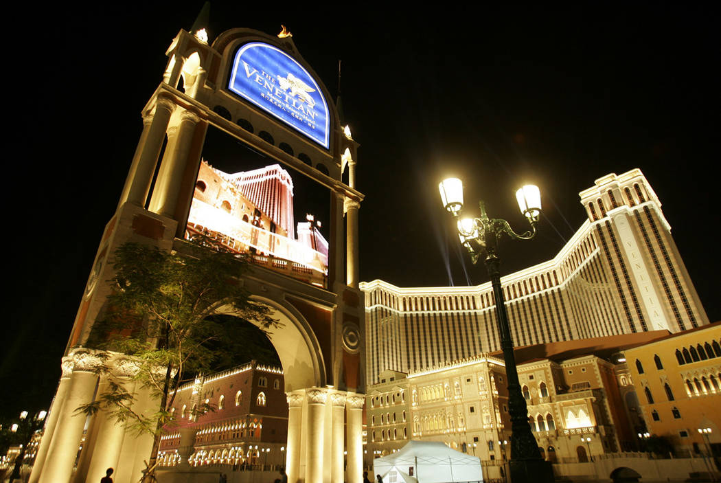 The Venetian Macao Resort Hotel is shown. G2E Asia, a spinoff of the Global Gaming Expo sponsor ...