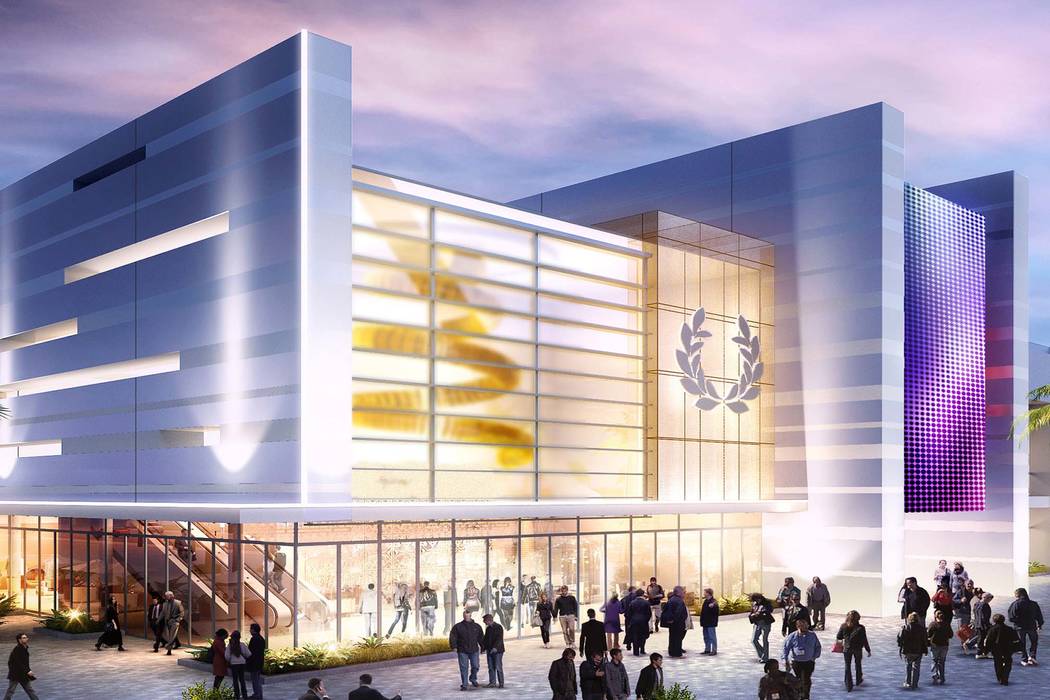 Rendering of exterior of Caesars Forum meeting center (Caesars Entertainment)