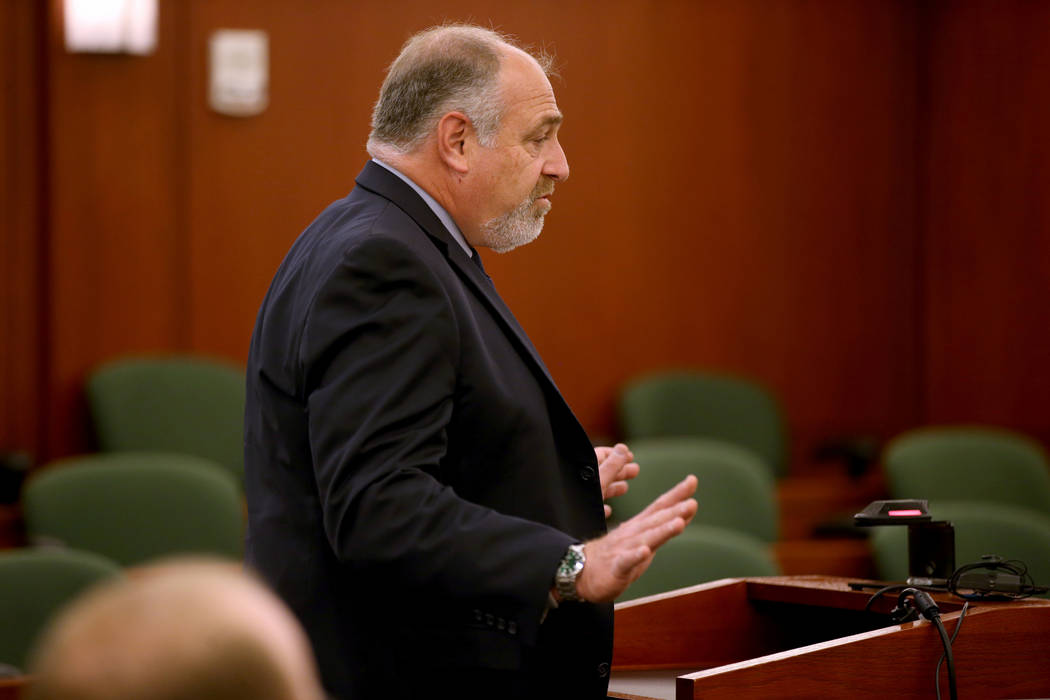 Steven Jaffe, attorney for Alpine Motel Apartments ownership, argues during a hearing at the Re ...