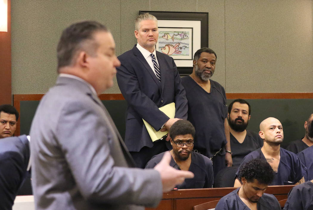 Charles Talley, right, convicted of rape and murder of Kelly Deanne Kazoon, 55, and his attorne ...