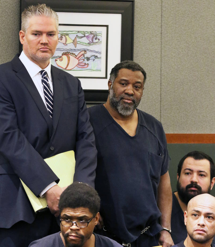 Charles Talley, right, convicted of rape and murder of Kelly Deanne Kazoon, 55, appears in cour ...