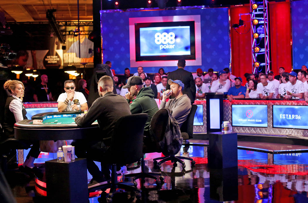 The second day of the main event final table at the World Series of Poker tournament at the Rio ...