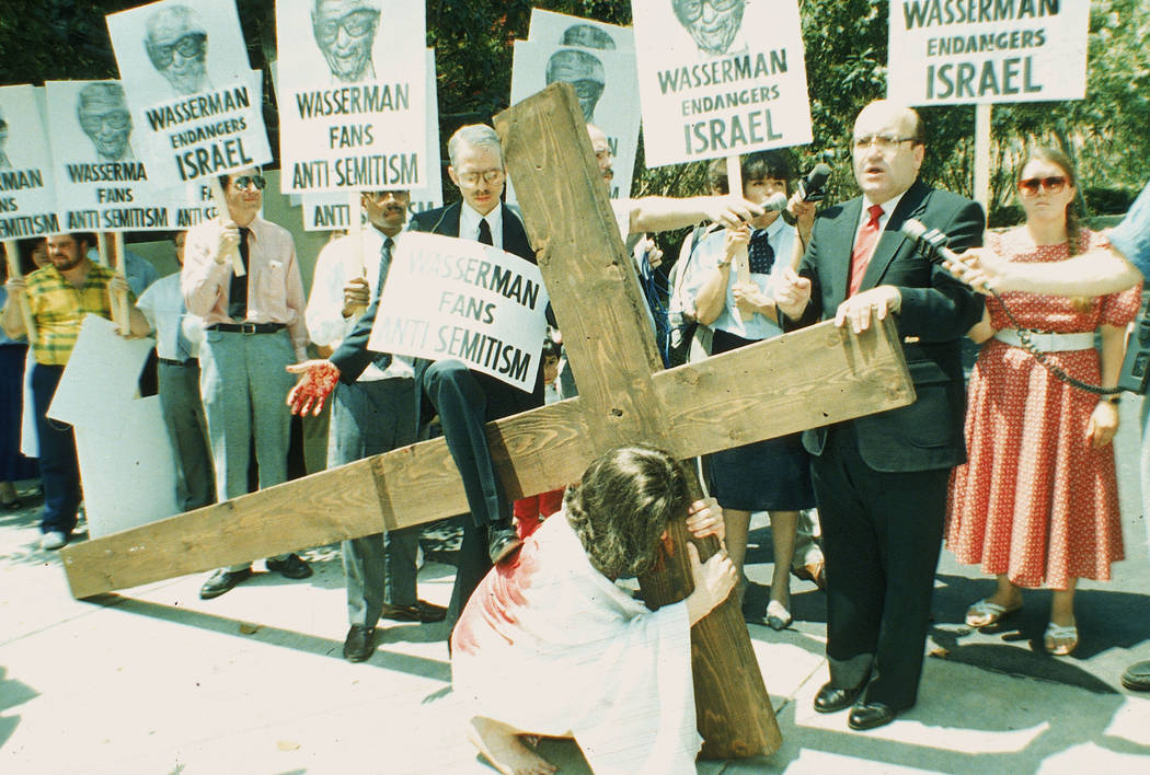 Conservative Christians, led by Dr. R.L. Hymers Jr., right, pastor of the fundamentalist Baptis ...