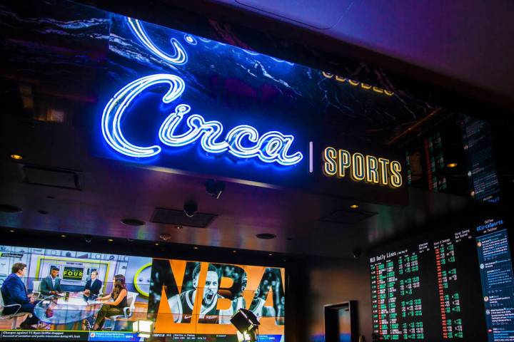 The new sportsbook at Golden Gate on Friday, May 31, 2019, in Las Vegas. (Benjamin Hager/Las Ve ...