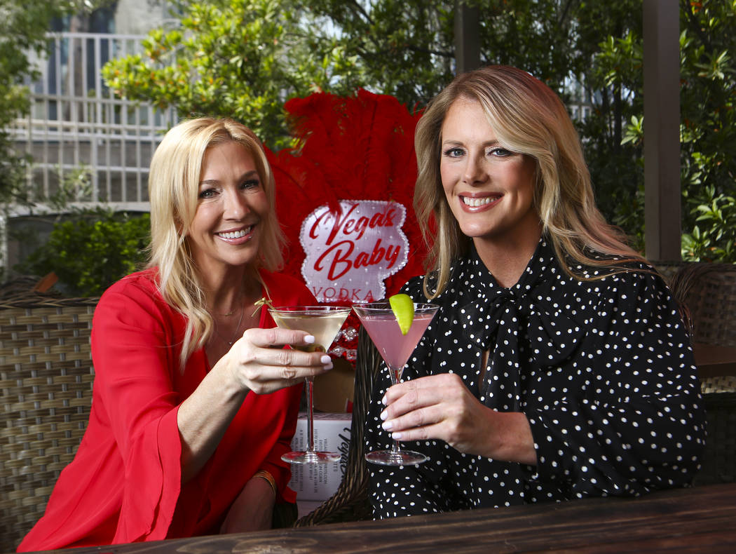 Vegas Baby Vodka co-founders Jennifer Higgins, left, and Megan Wilkes pose for a portrait in La ...