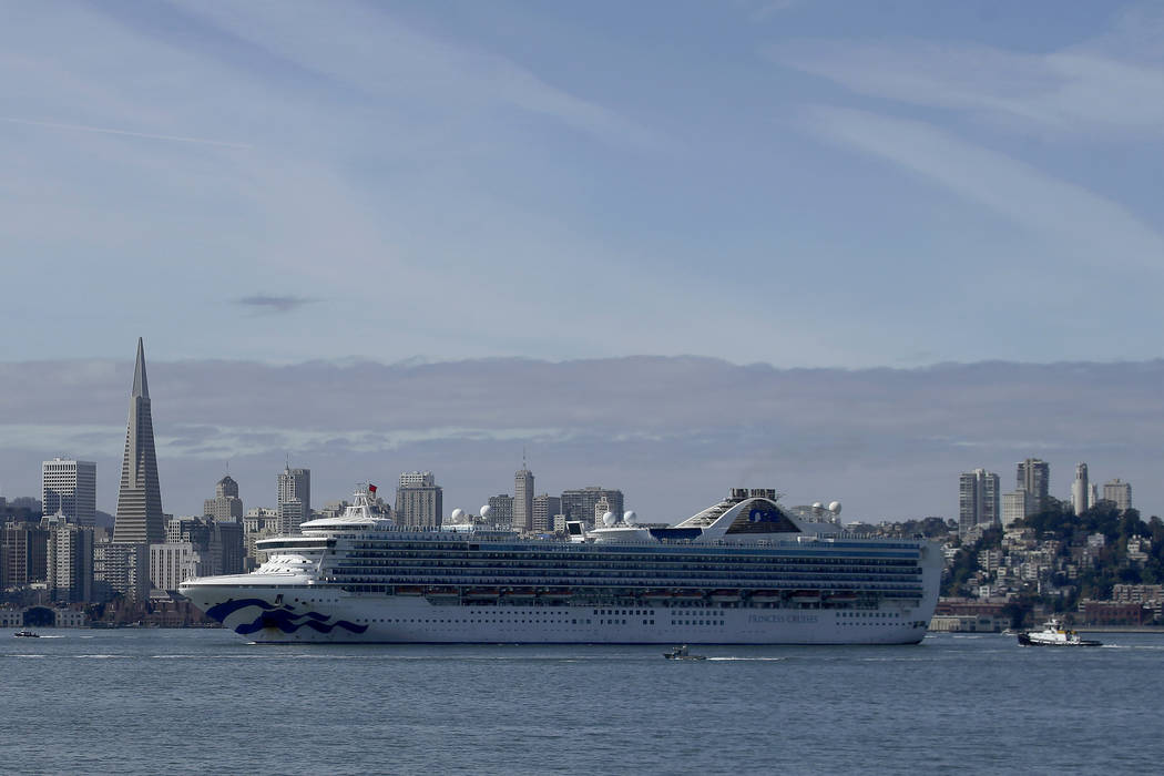 Carrying multiple people who have tested positive for COVID-19, the Grand Princess cruise ship ...