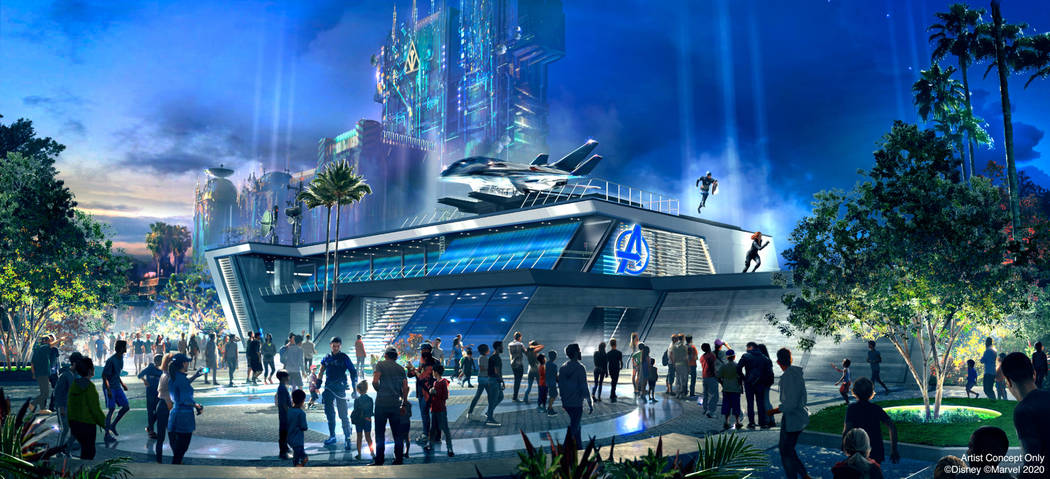 Throughout the day at Avengers Headquarters at Avengers Campus inside Disney California Adventu ...