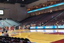 New Mexico State and UT Rio Grande Valley play in the WAC women's quarterfinals at Orleans Aren ...